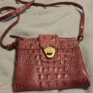 Brahmin Rose Embossed Crossbody Bag